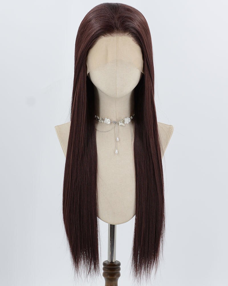 Natural Brown Long Synthetic Lace Front Wig WW1028 — view 1