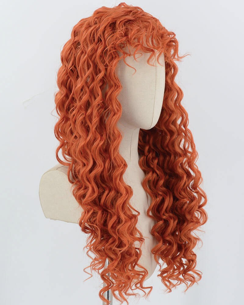 Orange Curly Synthetic Wig HW685 — view 2