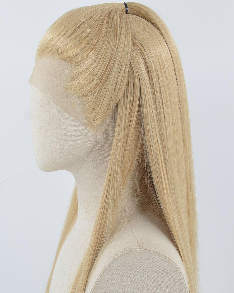 Mixed Blonde Straight Synthetic Lace Front Men's Wig MW059 — view 3