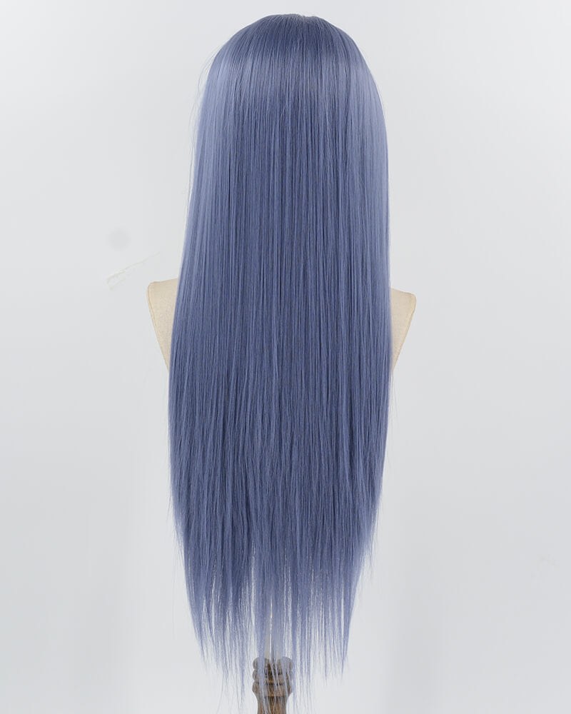 Dark Blue Long Straight Synthetic Lace Front Wig WW956 — view 3