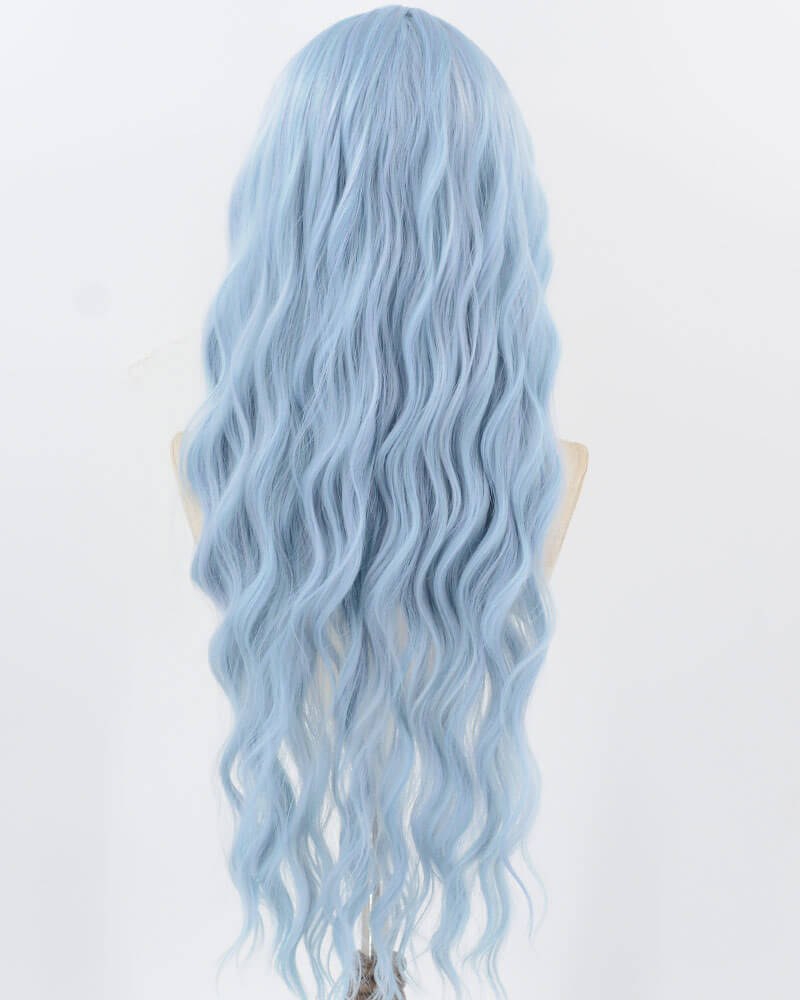 Blue Long Curly Synthetic Wig HW677 — view 3