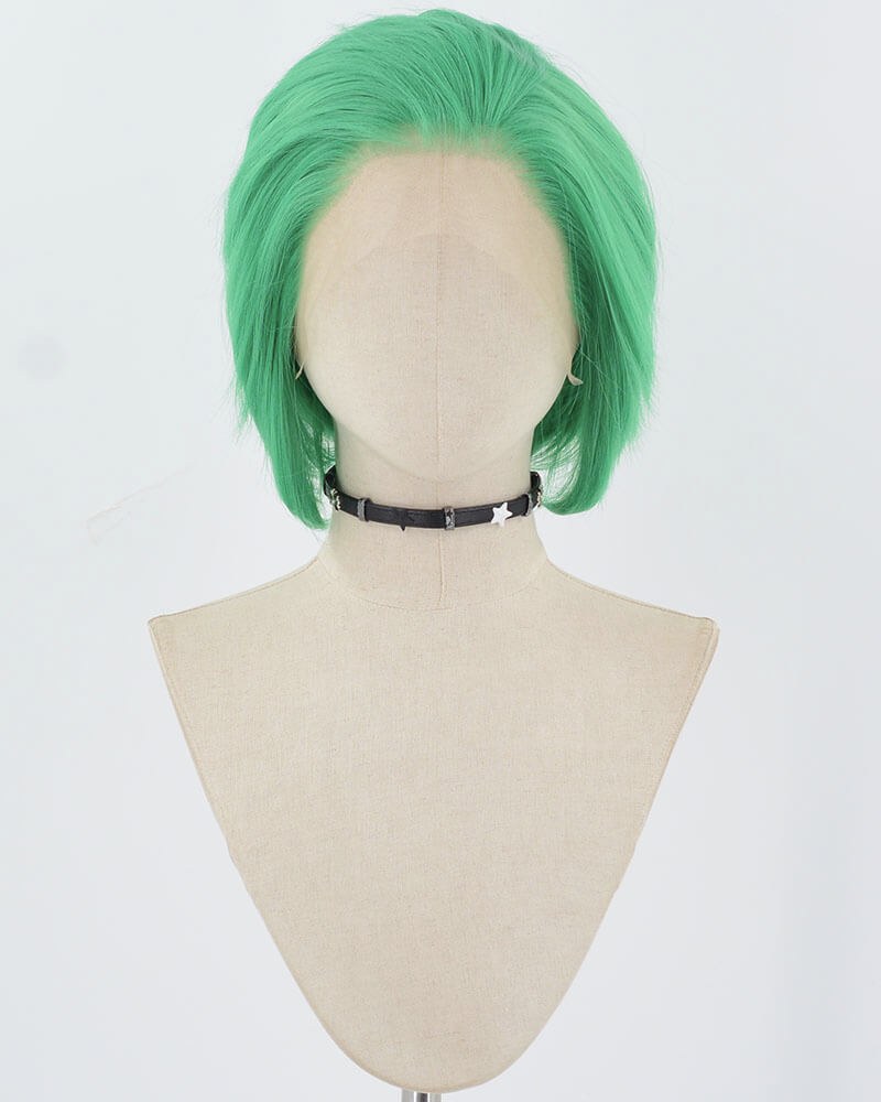 Green Short Synthetic Lace Front Wig MW035 — view 1