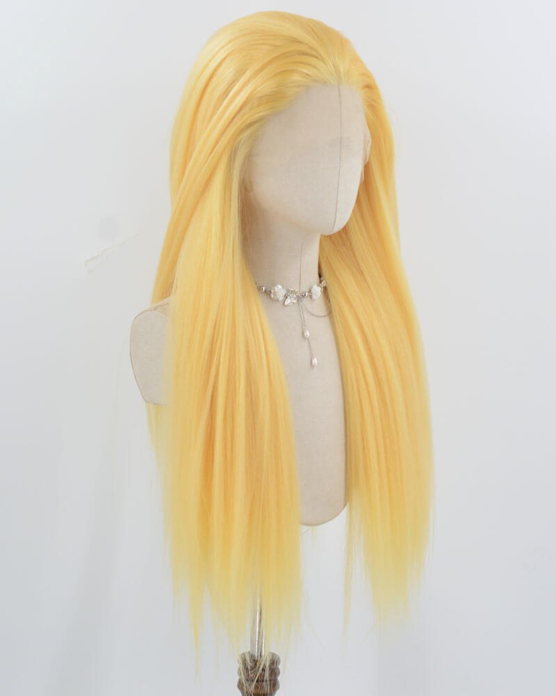 Yellow Yaki Synthetic Lace Front Wig WW978 — view 2