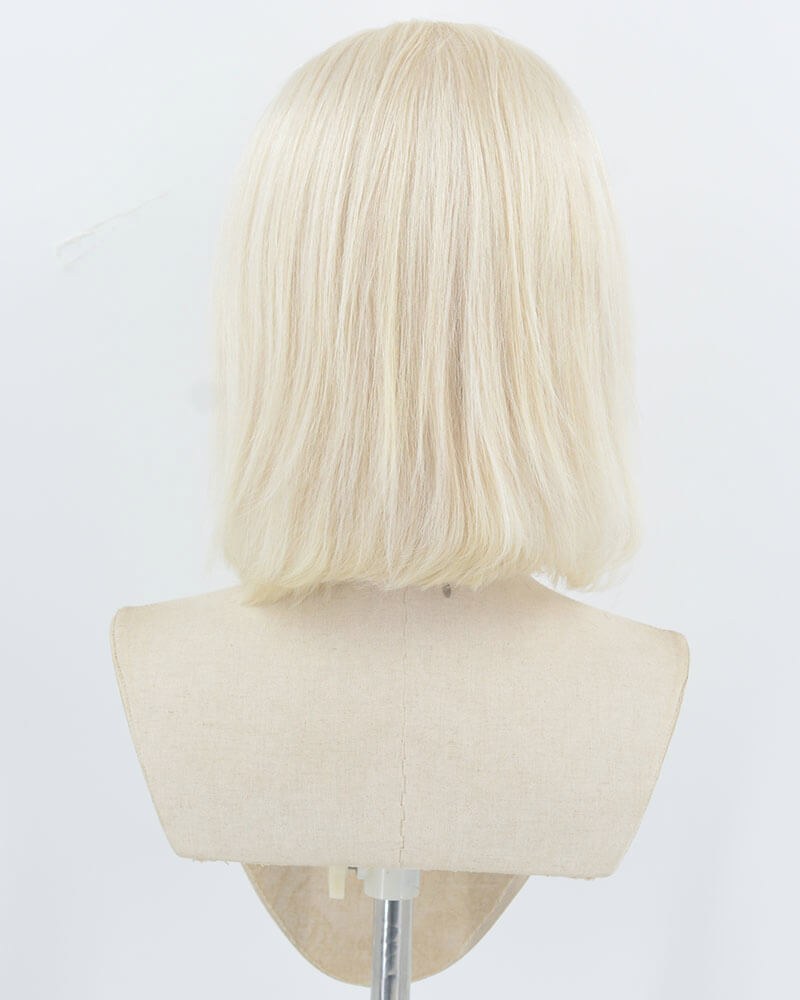 White Blonde Short Human Hair Wig HT037 — view 3