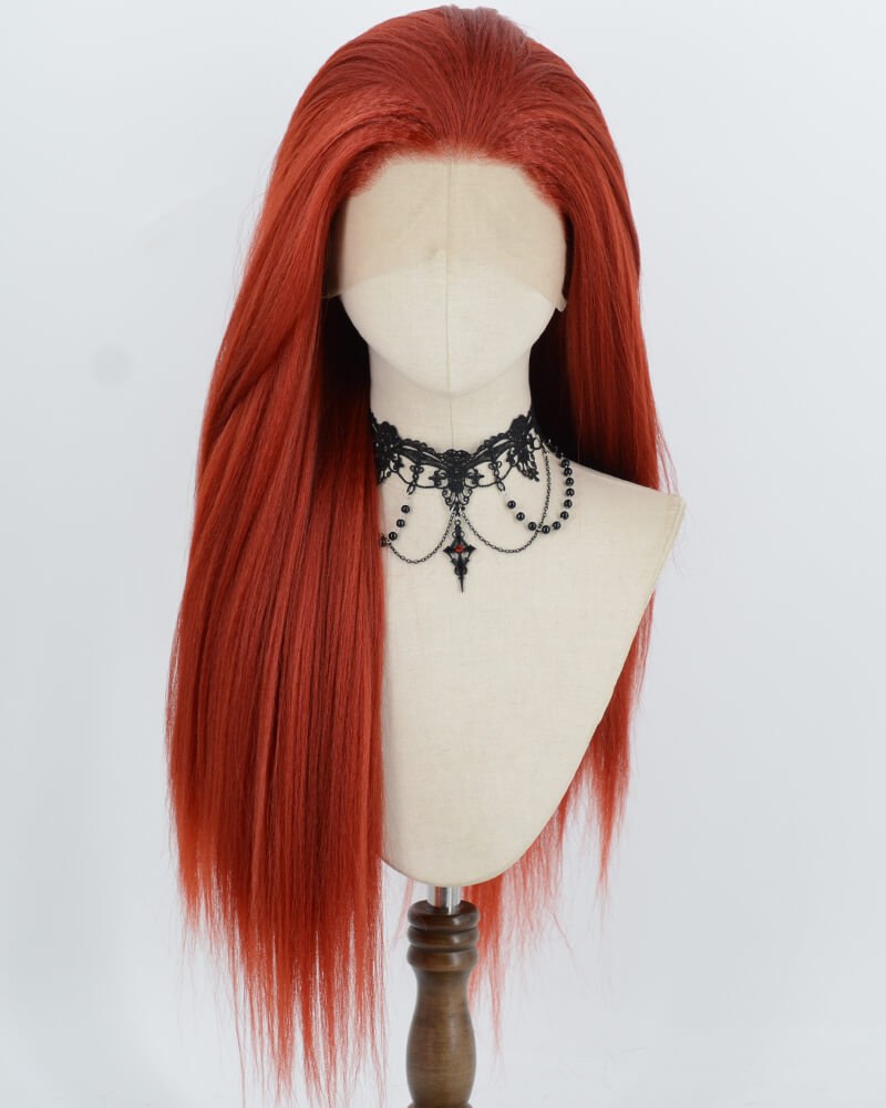 Yaki Red Synthetic Lace Front Wig WW1059 — view 1