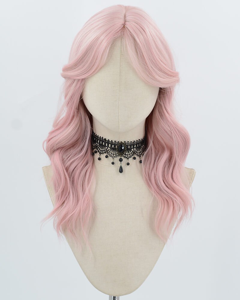 Pink Wavy Synthetic Wig HW792 — view 1