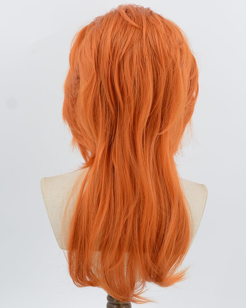 Orange Cosplay Synthetic Lace Front Wig WW1015 — view 3