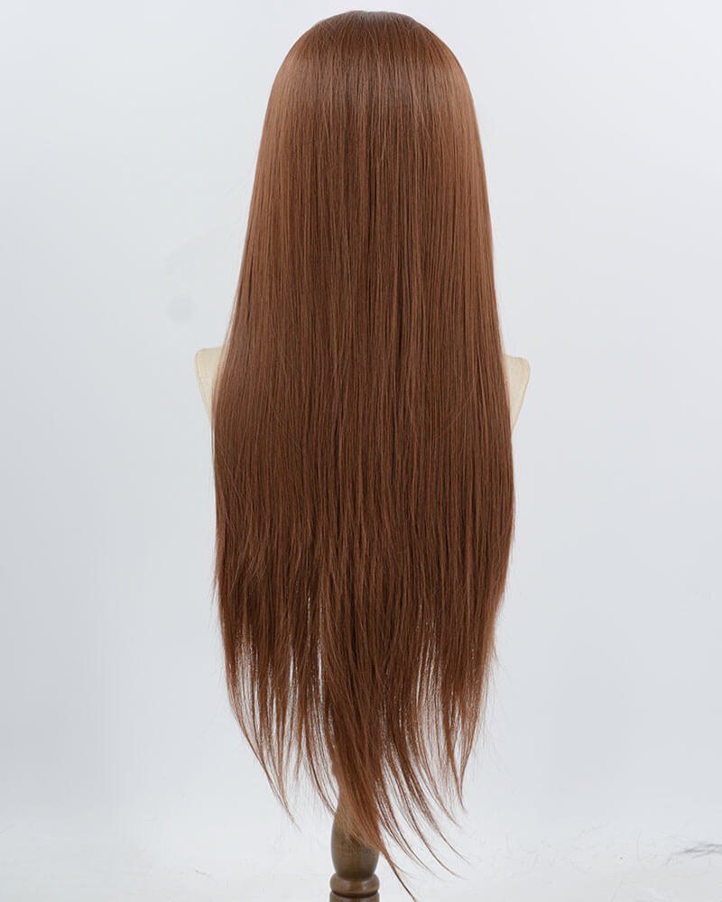 Brown Long Straight Synthetic Lace Front Wig WW984 — view 3