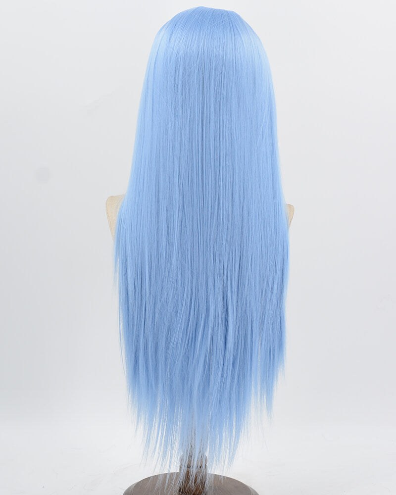 Blue Long Straight Synthetic Lace Front Wig WW994 — view 3