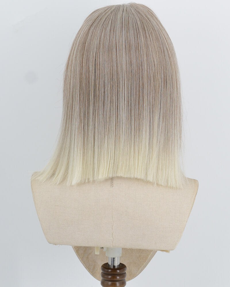 Mixed Grey Blonde Ombre Synthetic Lace Front Wig WW1066 — view 4
