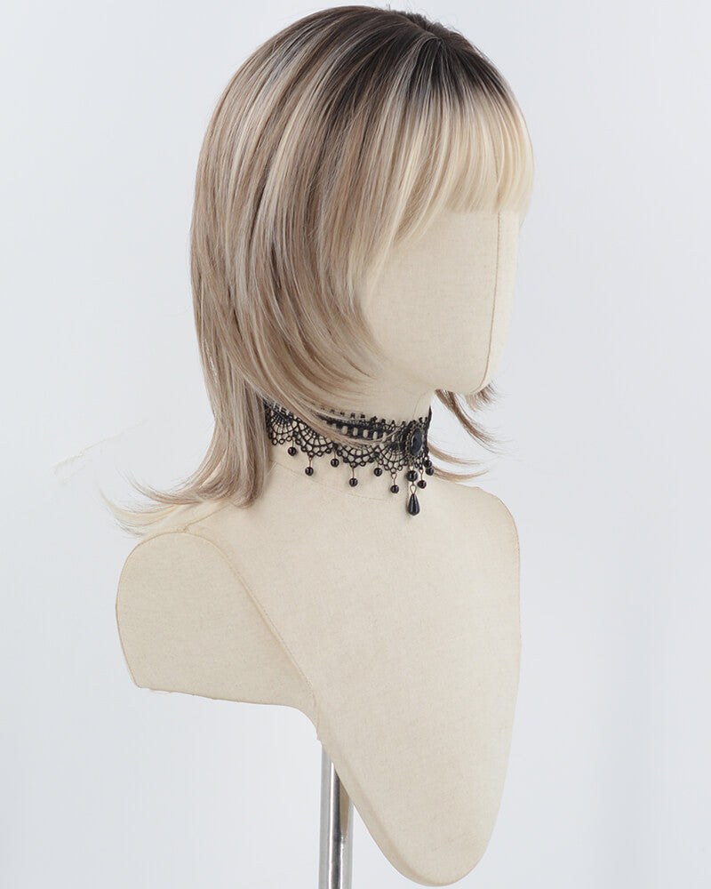 Blonde Ombre Brown Short Synthetic Wig HW710 — view 2