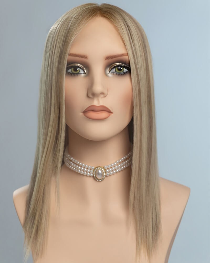 Blonde Brown Straight Human Hair Wig HT039 — view 1