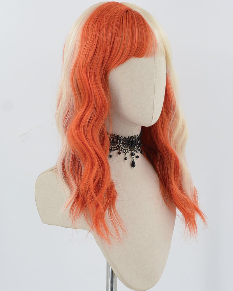 Platinum Blonde Orange Synthetic Wig HW644 — view 2