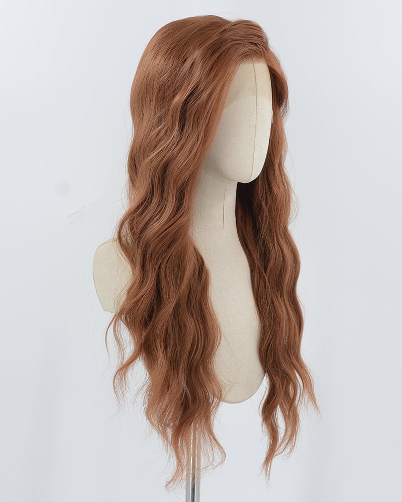 Brown Curly Synthetic Lace Front Wig WW941 — view 2