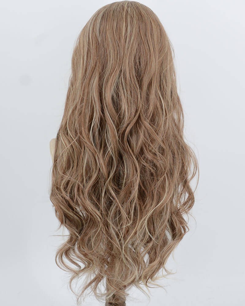 Ash Beige Brown Synthetic Lace Front Wig WW1056 — view 3