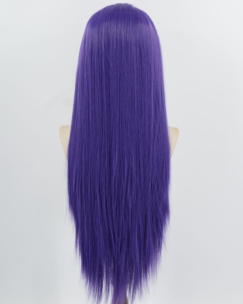 Purple Long Straight Synthetic Lace Front Wig WW980 — view 3
