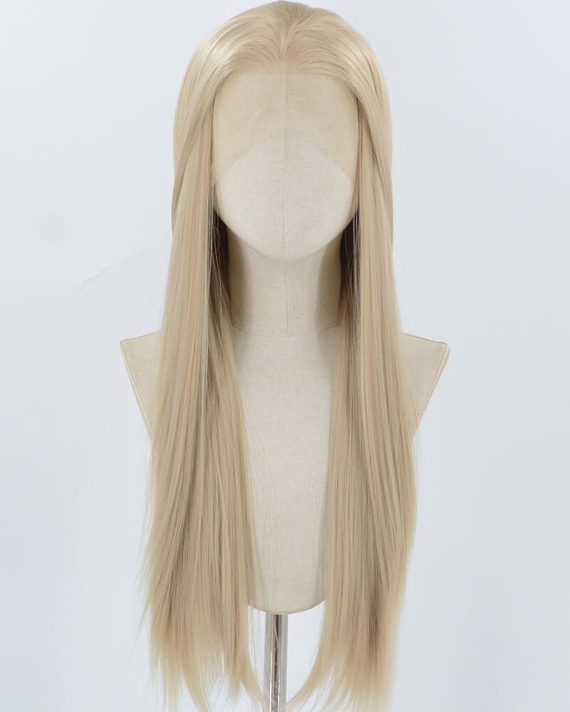 Blonde Long Straight Synthetic Lace Front Wig WW909 — view 1