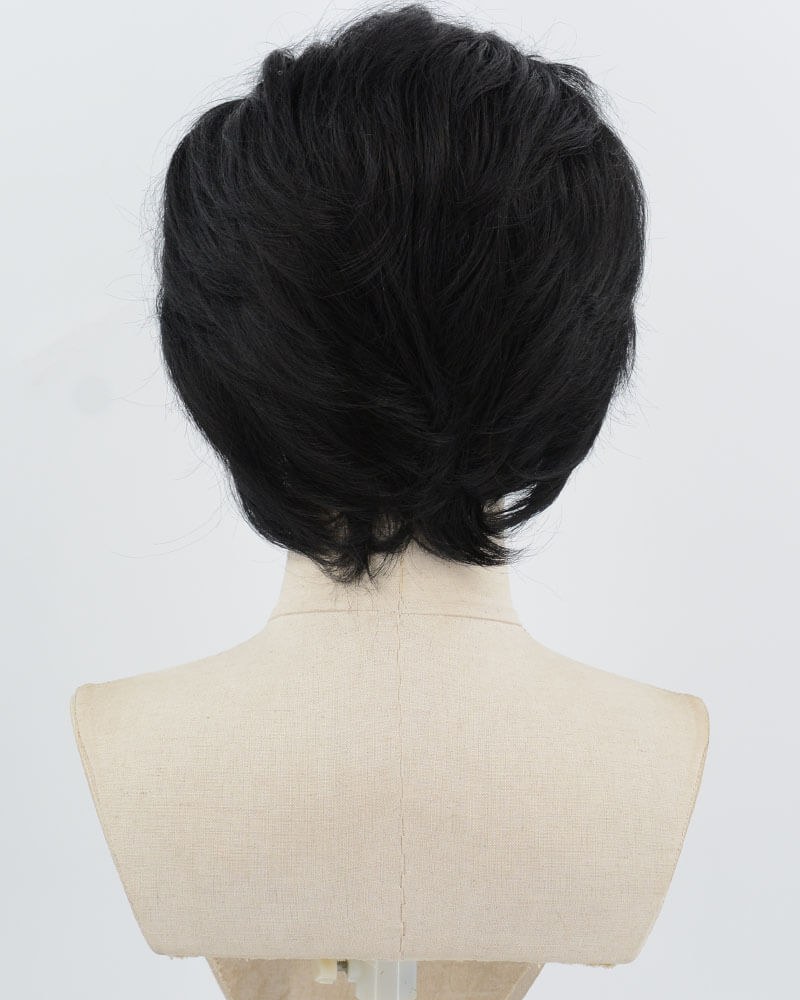 Elvis Black Short Synthetic Lace Front Men's Wig MW043 — view 3