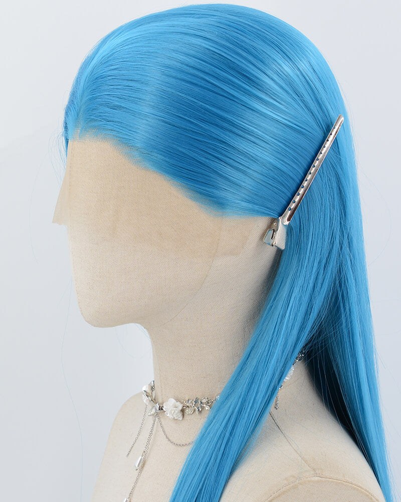 38Inch Long Sky Blue Synthetic Lace Front Wig WW1031 — view 4
