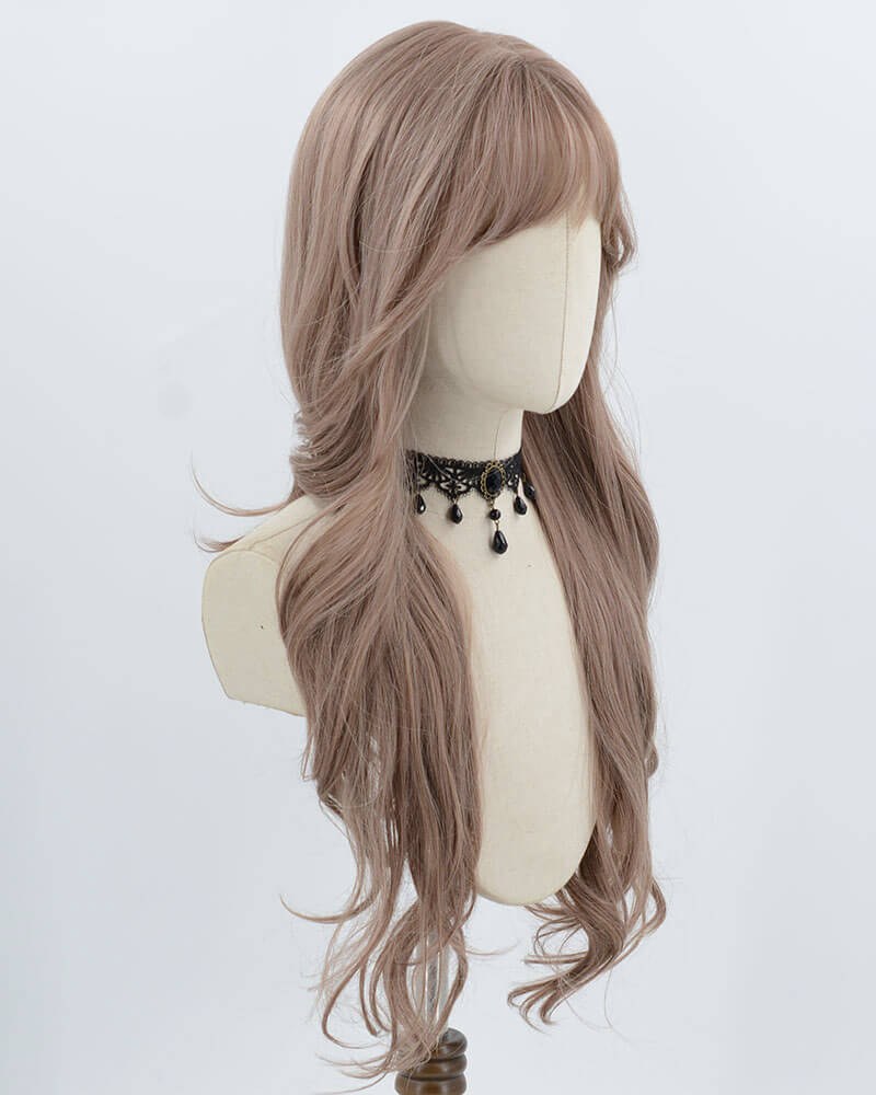 Dark Pink Purple Wavy Synthetic Wig HW769 — view 2