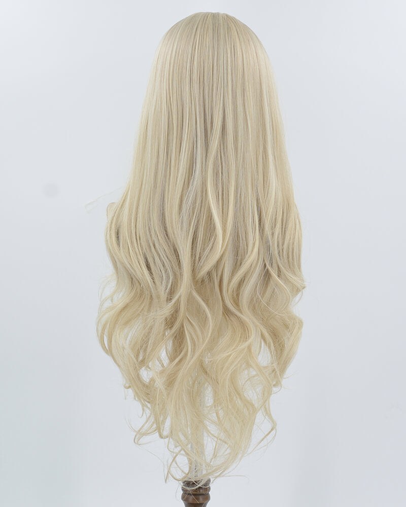 Ash Blonde Long Wavy Synthetic Wig HW702 — view 3