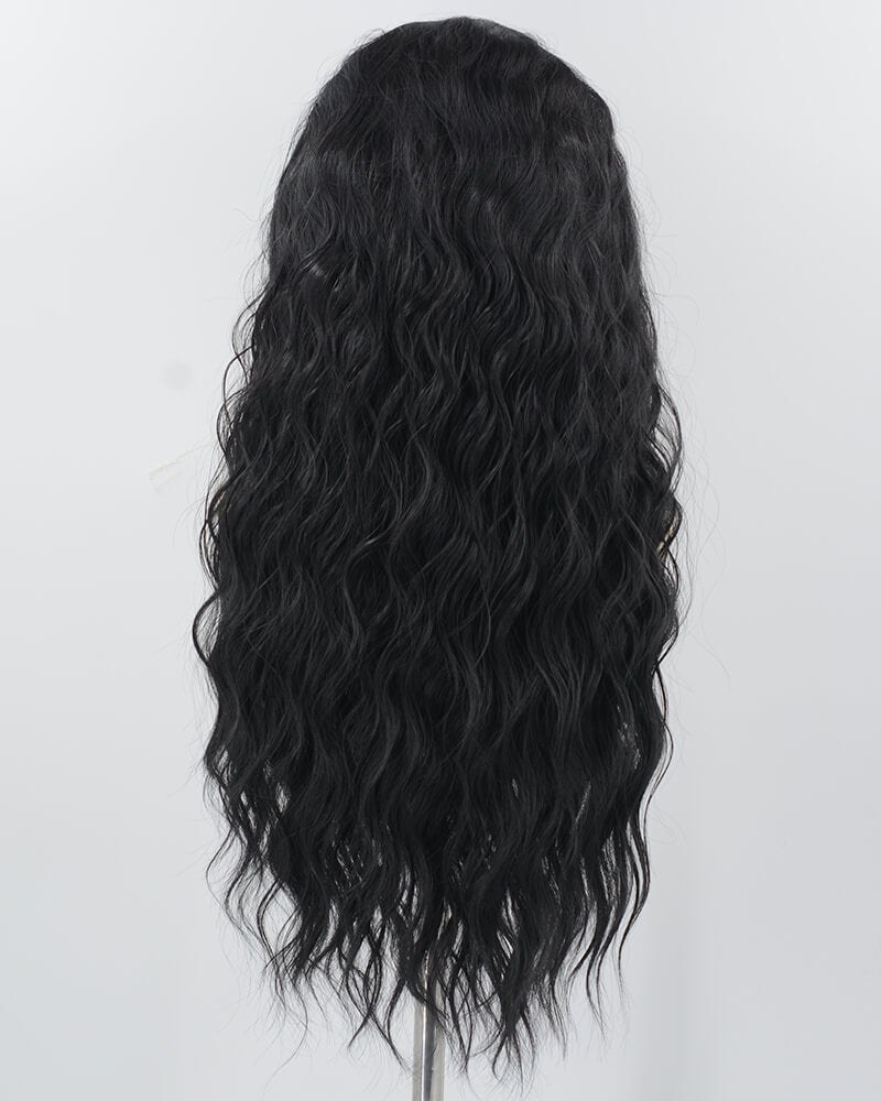 Black Curly Synthetic Lace Front Wig WW968 — view 3