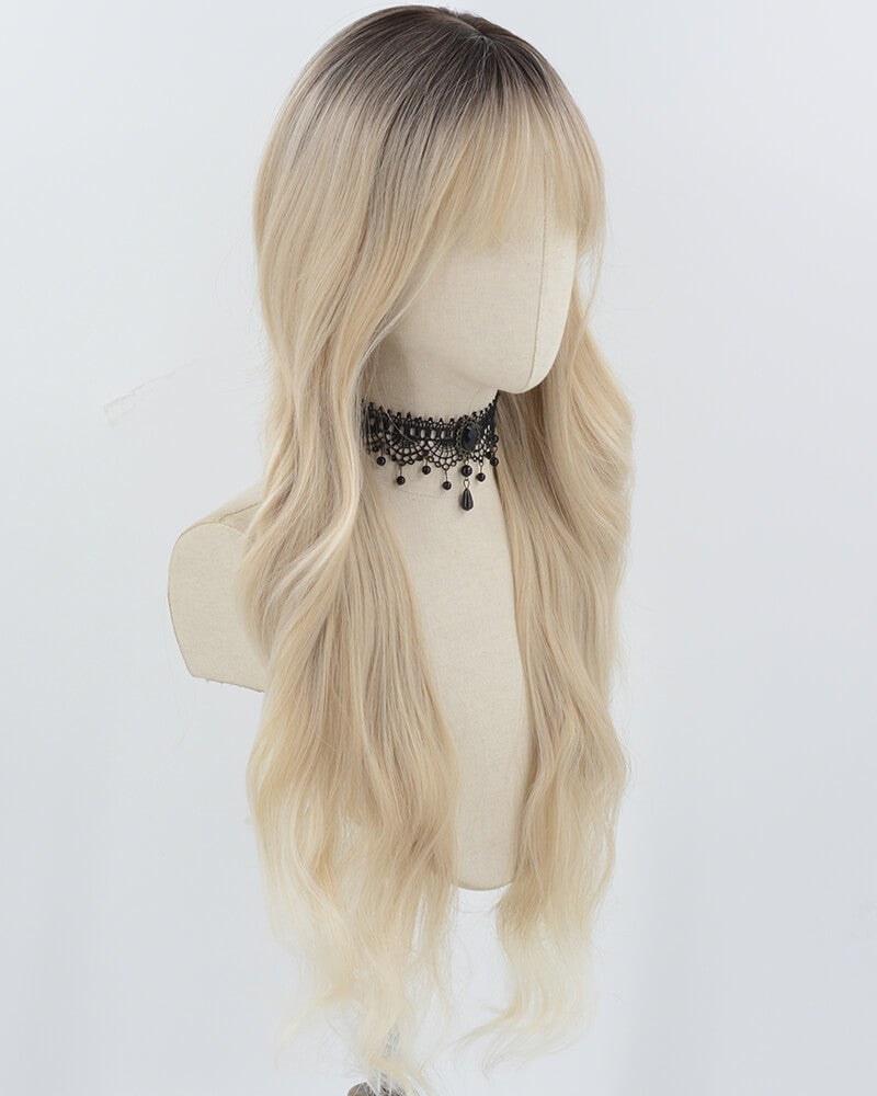 Ombre Blonde Wavy Synthetic Wig HW717 — view 2