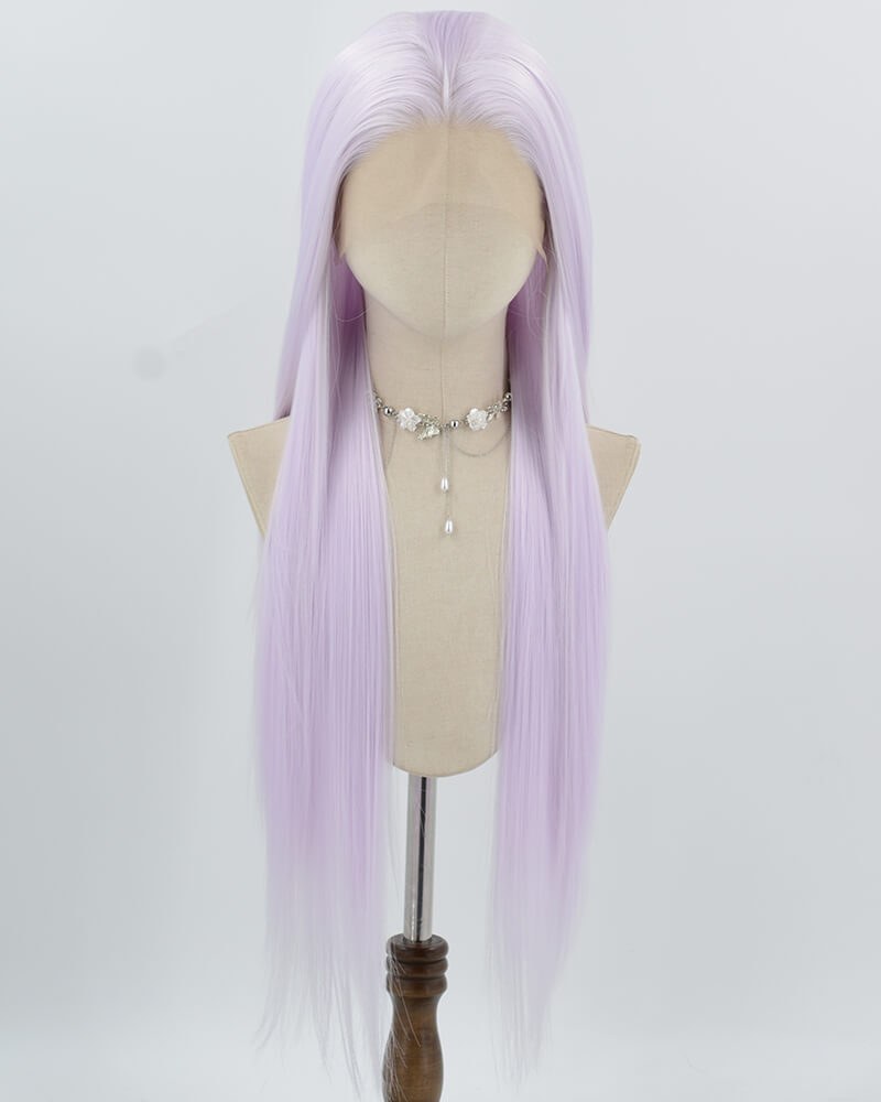 Light Purple Long Straight Synthetic Lace Front Wig WW1001 — view 1