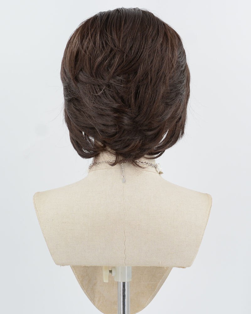 Brown Short Synthetic Lace Front Men's Wig MW044 — view 4