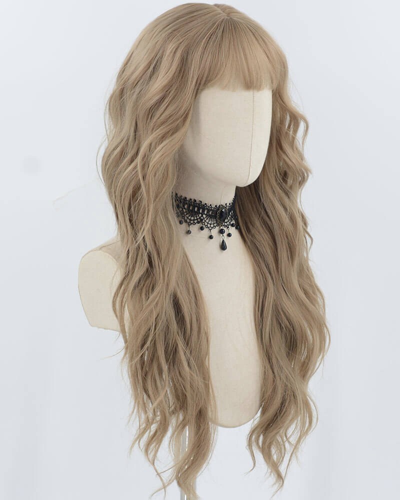 Brown curly Synthetic Wig HW675 — view 2