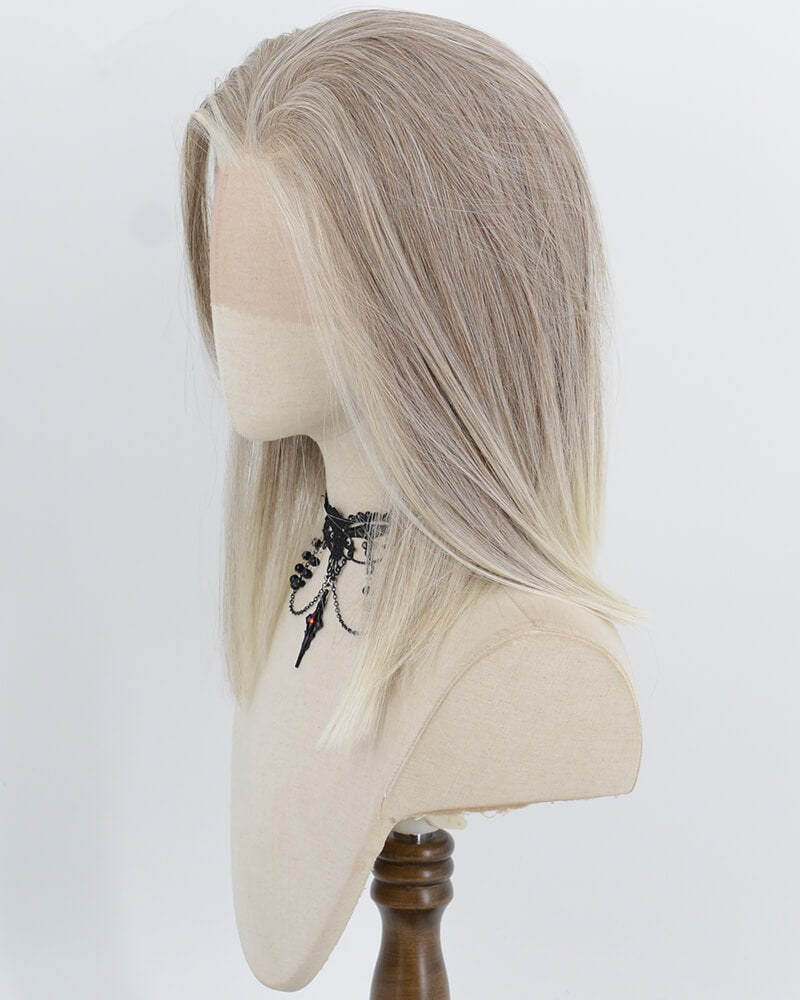 Mixed Grey Blonde Ombre Synthetic Lace Front Wig WW1066 — view 3