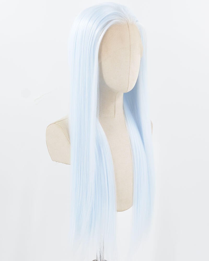 Blue Long Straight Synthetic Lace Front Wig WW918 — view 2