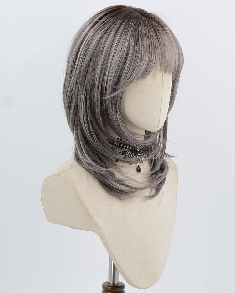 Grey Mixed Synthetic Wig HW781 — view 2