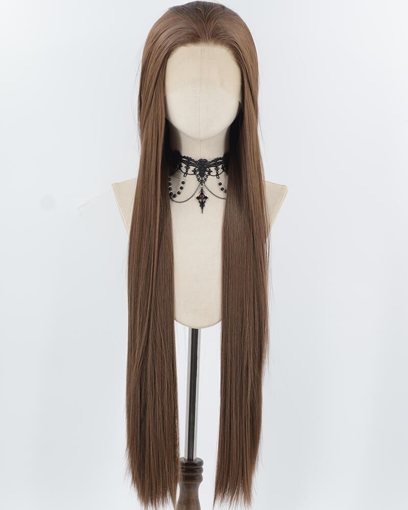 38Inch Long Brown Synthetic Lace Front Wig WW963 — view 1