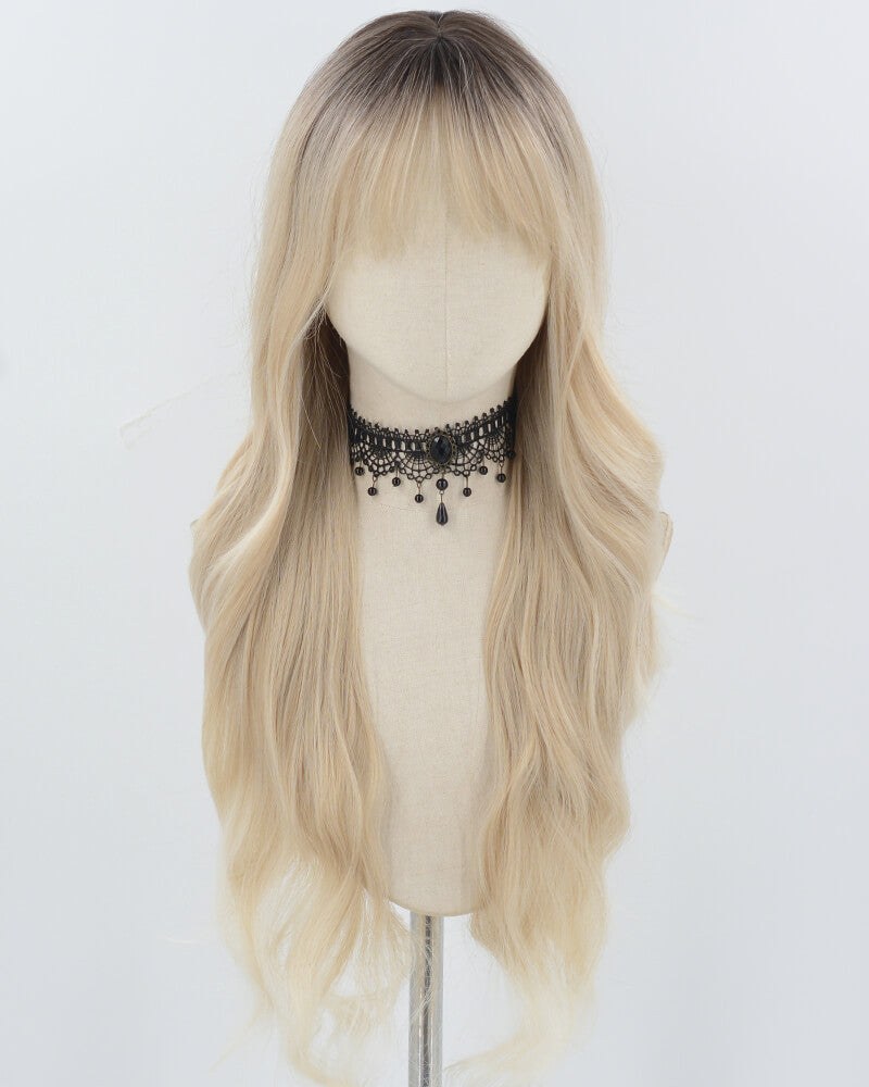 Ombre Blonde Wavy Synthetic Wig HW717 — view 1