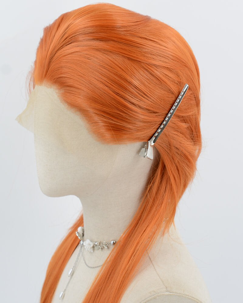 Orange Cosplay Synthetic Lace Front Wig WW1015 — view 4