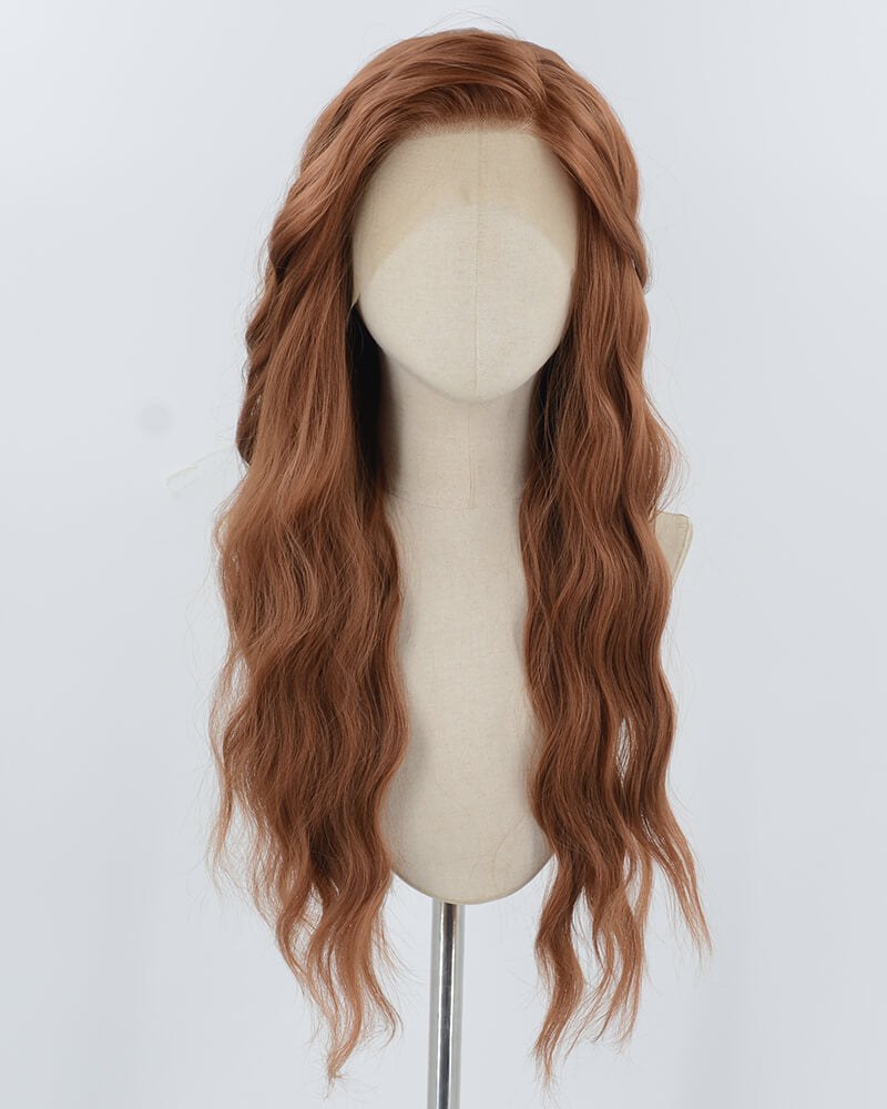 Brown Curly Synthetic Lace Front Wig WW941 — view 1