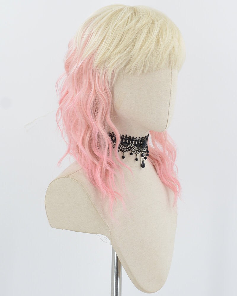 Blonde Ombre Pink Synthetic Wig HW706 — view 2