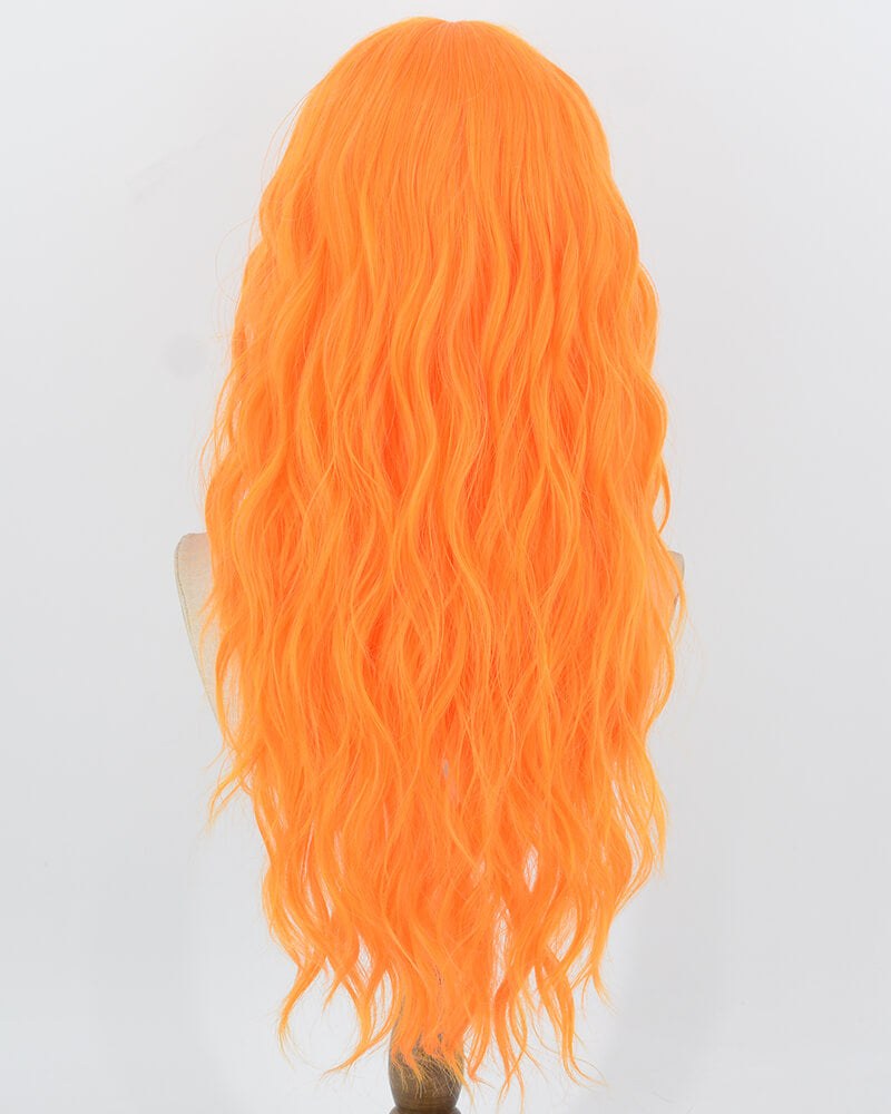Orange Long Wavy Synthetic Wig HW867 — view 4