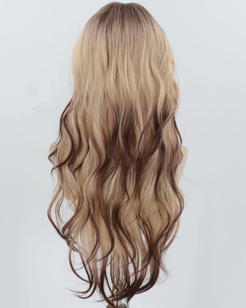 Blonde Ombre Brown Synthetic Wig HW668 — view 3