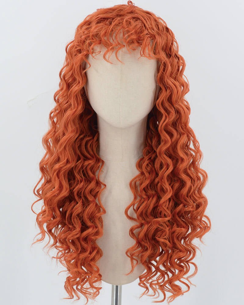 Orange Curly Synthetic Wig HW685 — view 1