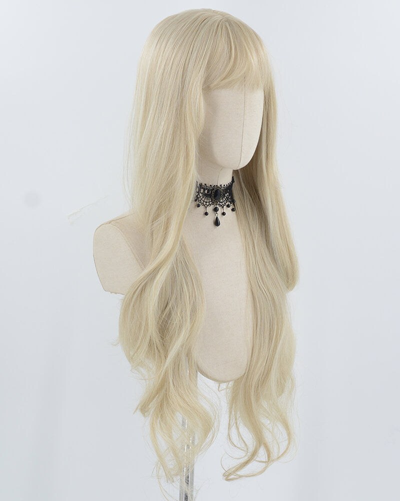 Ash Blonde Long Wavy Synthetic Wig HW702 — view 2