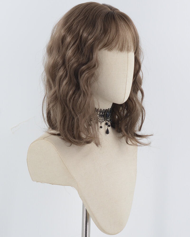 Brown Curly Short Synthetic Wig HW692 — view 2
