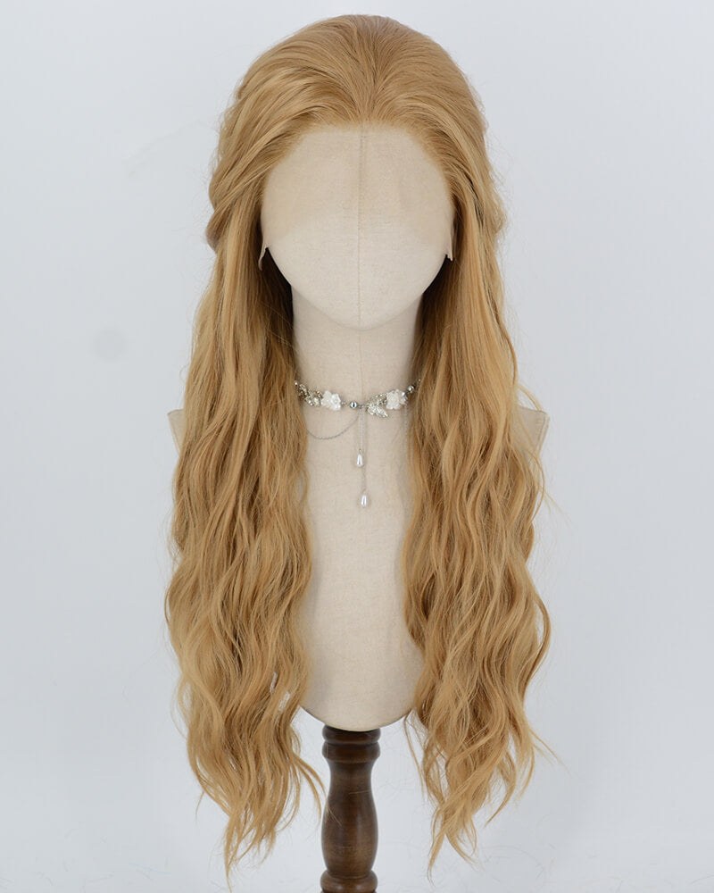 Blonde Curly Synthetic Lace Front Wig WW1076 — view 1