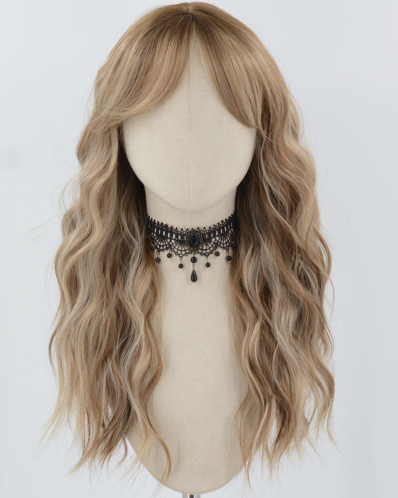 Mixed Blonde Curly Synthetic Wig HW647 — view 1