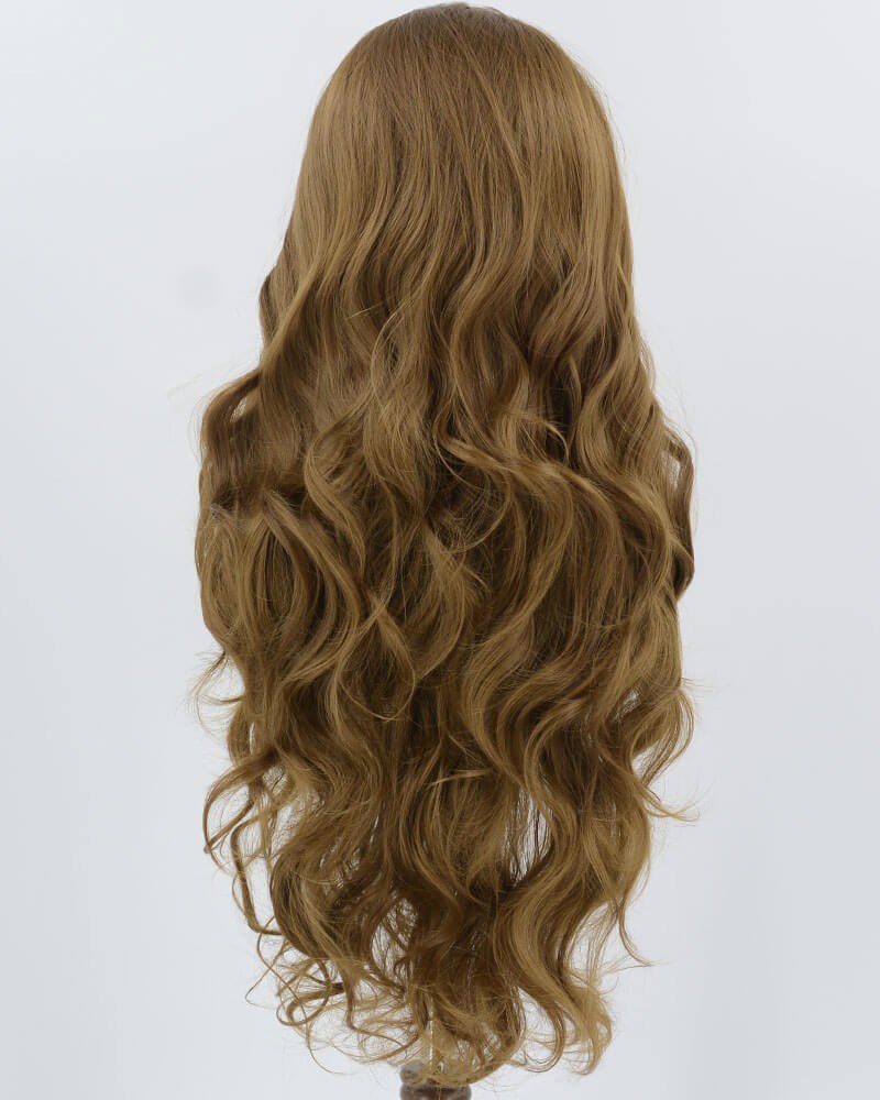 Blonde Brown Long Wavy Synthetic Lace Front Wig WW900 — view 3