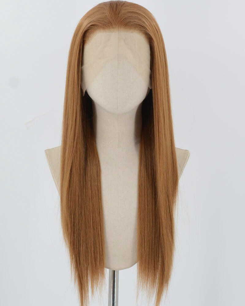 Brown Long Straight Synthetic Lace Front Wig WW890 — view 1