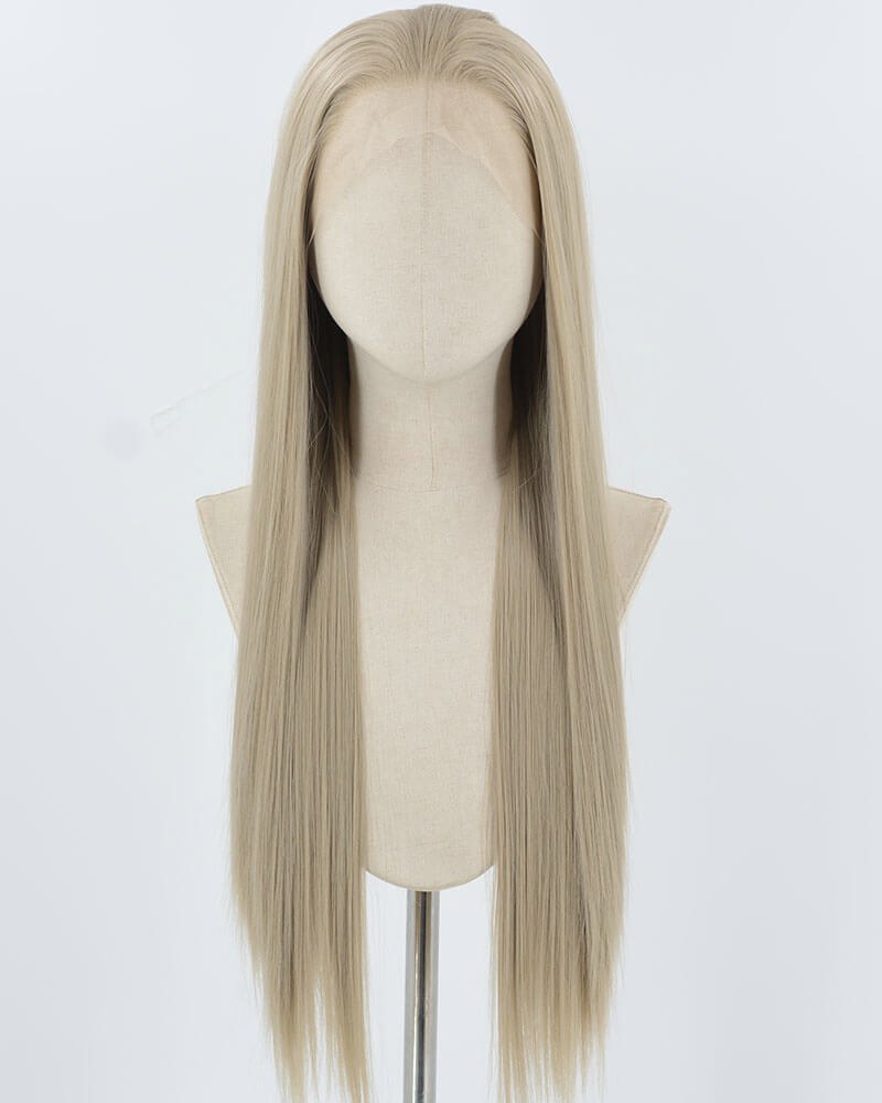 Blonde Long Straight Synthetic Lace Front Wig WW884 — view 1