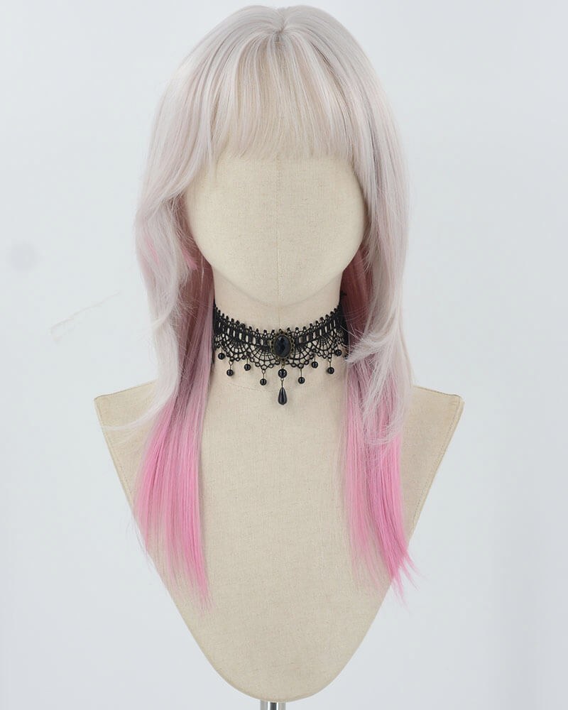 Grey Pink Synthetic Wig HW645 — view 1