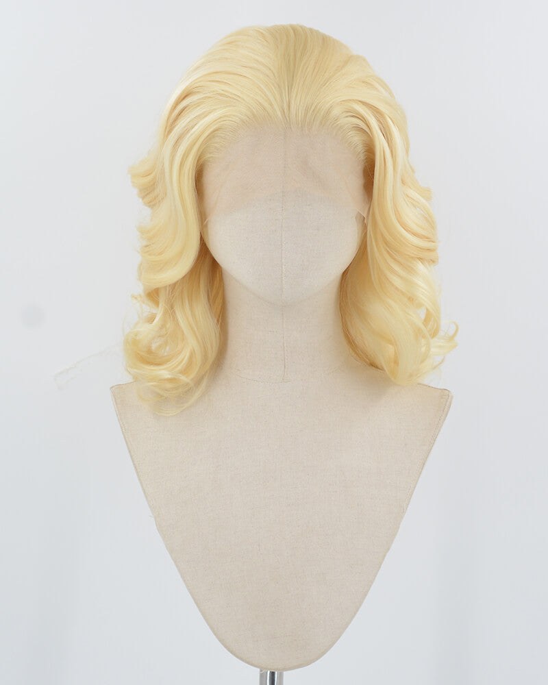 Blonde Wavy Short Synthetic Lace Front Wig WW955 — view 1